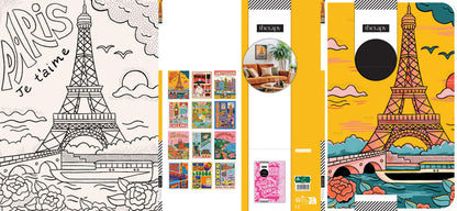 Affiches de villes à colorier illustrées par Lisa McCormick