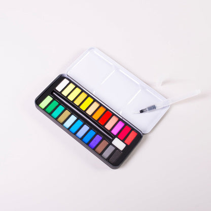 OMY – Kit Aquarelle nomade 24 couleurs avec pinceau réservoir – Dès 6 ans omy