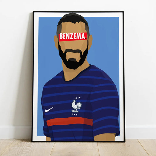 HUGOLOPPI Affiche KARIM BENZEMA Hugoloppi