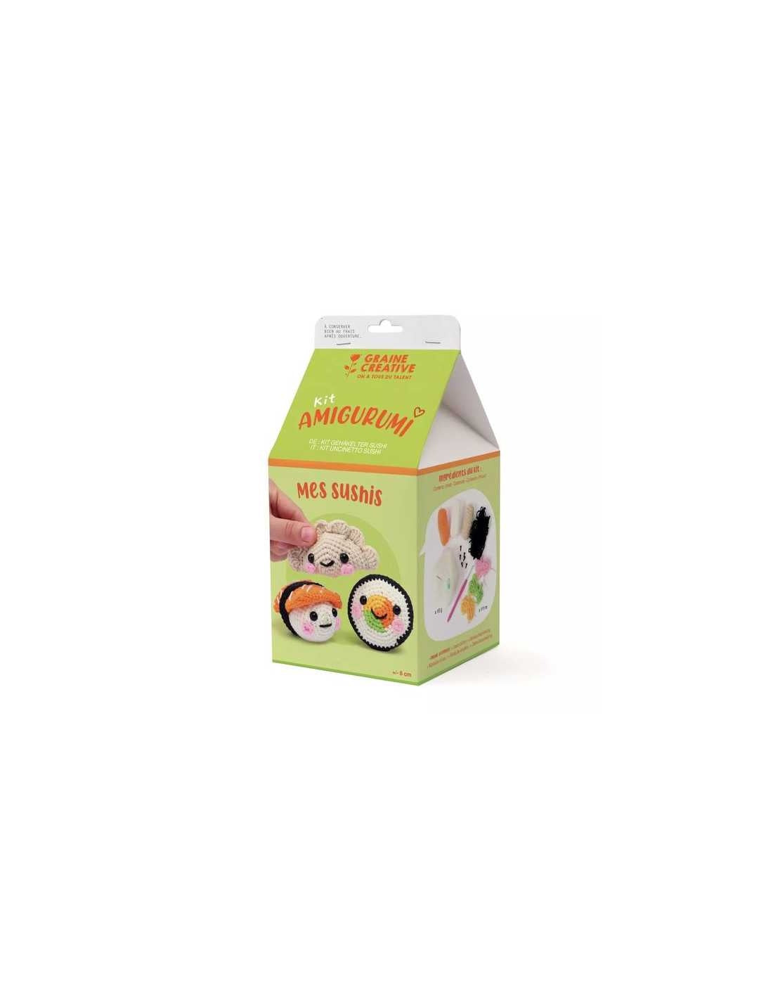 Kit Amigurumi Mes Sushis – Coffret Crochet Kawaii Graine Créative GRAINE CREATIVE