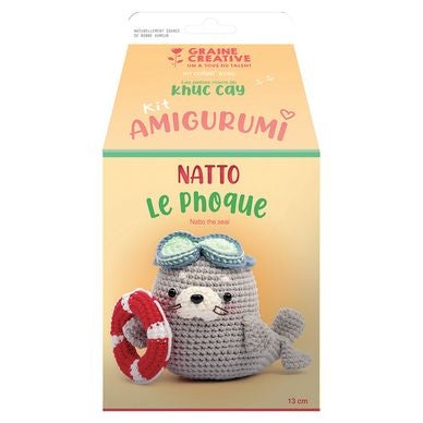 Kit Amigurumi Natto le Phoque – Kit Crochet Kawaii Graine Créative GRAINE CREATIVE