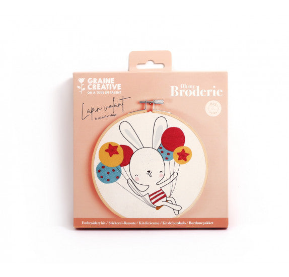 Kit Broderie Partielle Lapin Volant – Graine Créative GRAINE CREATIVE