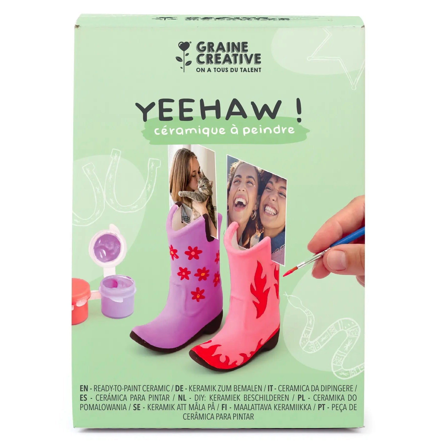 Kit Céramique 2 Bottes à Décorer – Activité DIY Créative Graine Créative GRAINE CREATIVE