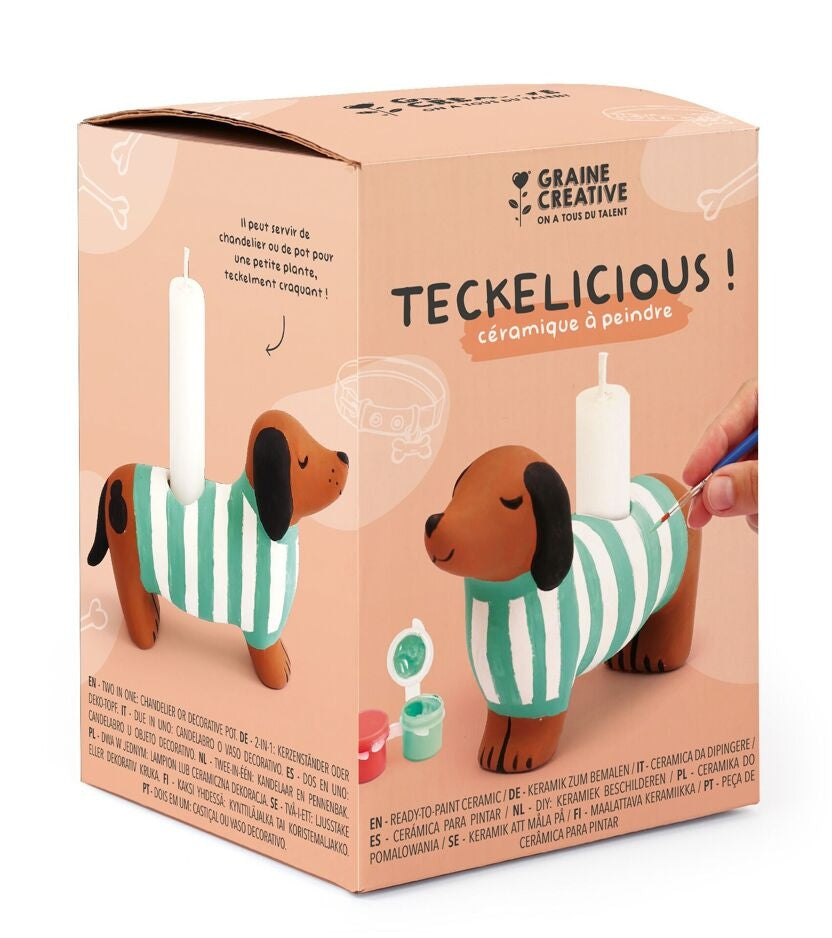 Kit Céramique Teckel à Décorer – Activité DIY Créative Graine Créative GRAINE CREATIVE