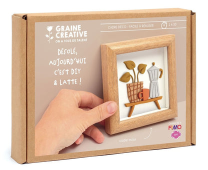 Kit Cadre Miniature Fimo Cafetière – Décoration DIY Miniature GRAINE CREATIVE
