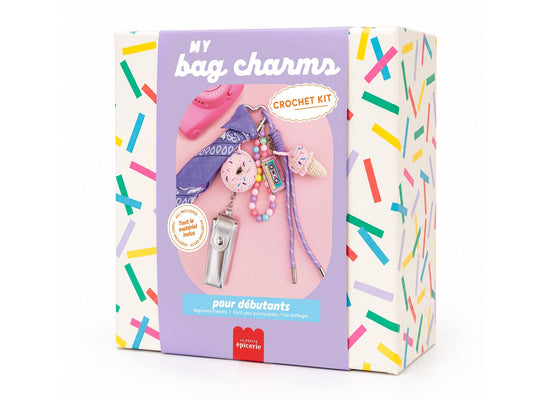 Kit crochet débutant Bag Charms Pop Mood – Accessoires DIY rétro LA PETITE EPICERIE