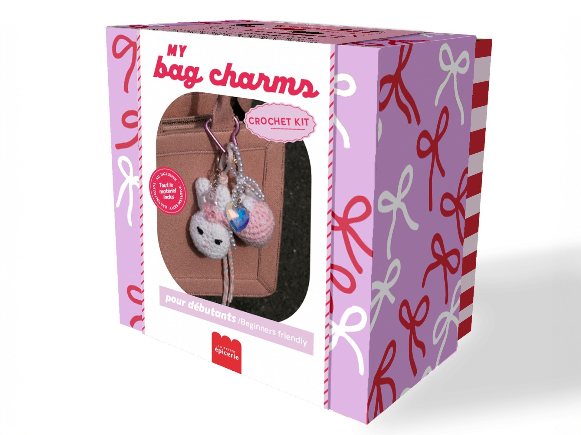 Kit Crochet Débutant – Bag Charms Glam Pink 💕 | DIY kawaii et girly | La Petite Épicerie LA PETITE EPICERIE
