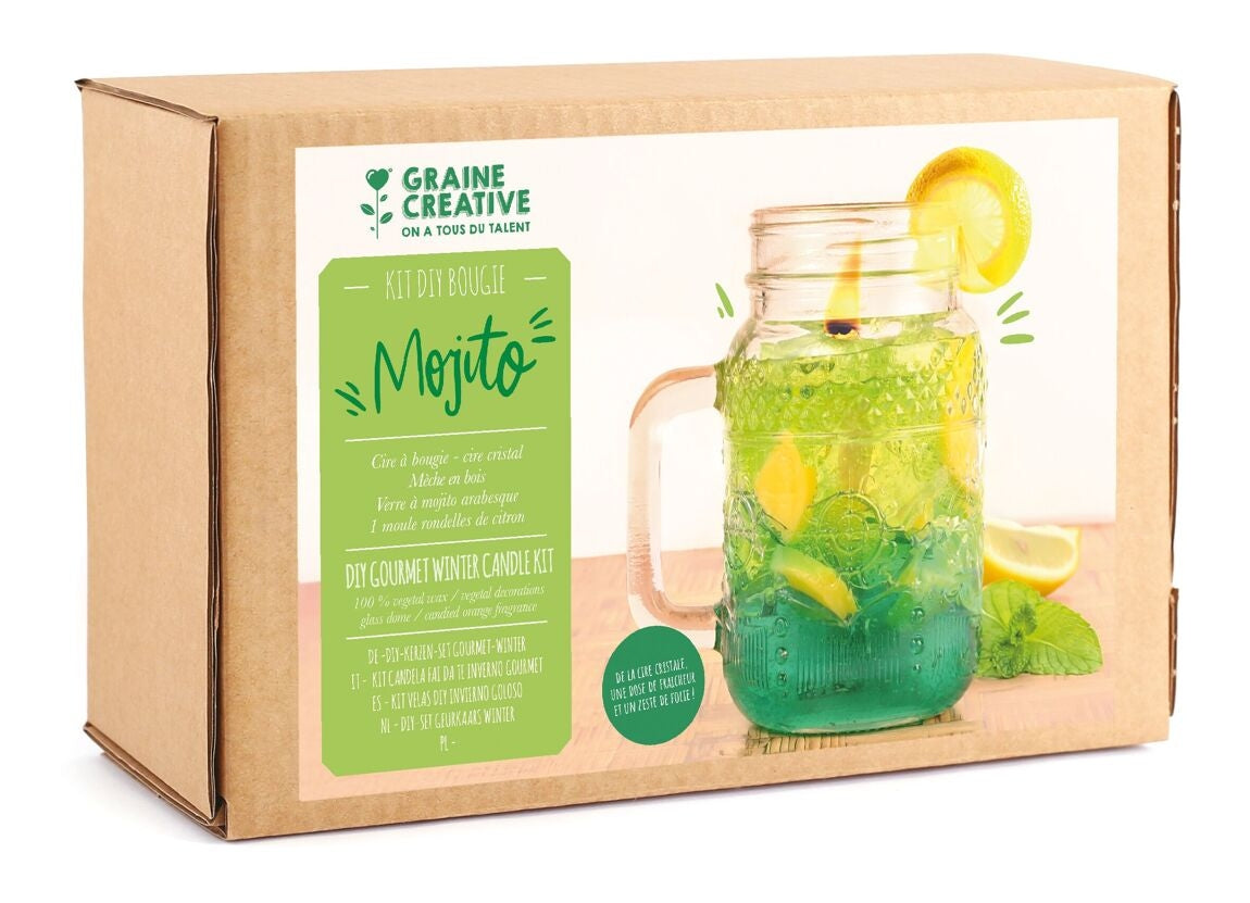 Kit DIY pour créer une bougie cocktail Mojito originale
