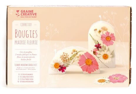 Kit DIY Bougies Prairie – Bougies Fleuries Décoratives Graine Créative GRAINE CREATIVE