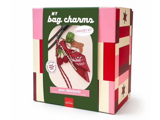 Kit DIY Crochet Bag Charms Cherry Cowboy – Coffret Crochet Débuta LA PETITE EPICERIE