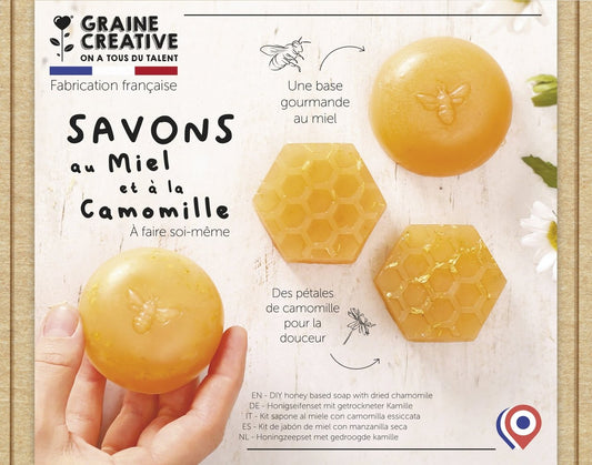 Kit DIY Savon Miel & Camomille – Graine Créative | Savons artisanaux maison GRAINE CREATIVE