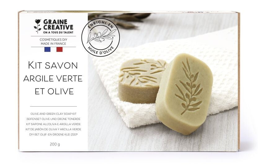 Kit DIY Savon Olive & Argile Verte – Graine Créative | Savons naturels à fabriquer soi-même GRAINE CREATIVE
