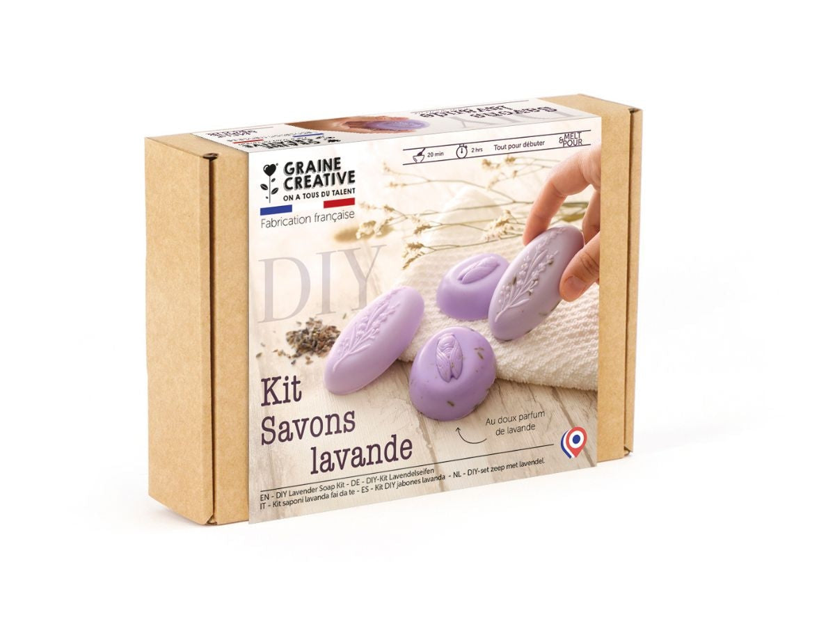 Kit DIY Savons Lavande – Savons parfumés maison à fabriquer soi-même GRAINE CREATIVE