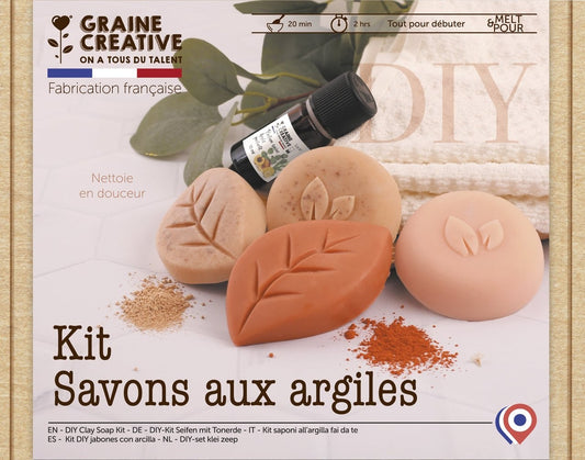 Kit DIY Savons aux Poudres d’Argiles – Graine Créative | Savons artisanaux maison GRAINE CREATIVE