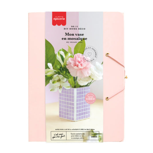 Kit créatif pour réaliser un vase décoratif en mosaïque