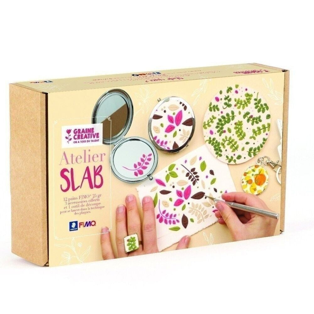 Kit FIMO Technique Slab – Coffret Complet Création Bijoux & Accessoires GRAINE CREATIVE