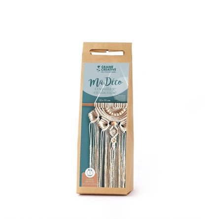 Kit Macramé Forme Coquillage – Déco Murale Bohème DIY GRAINE CREATIVE