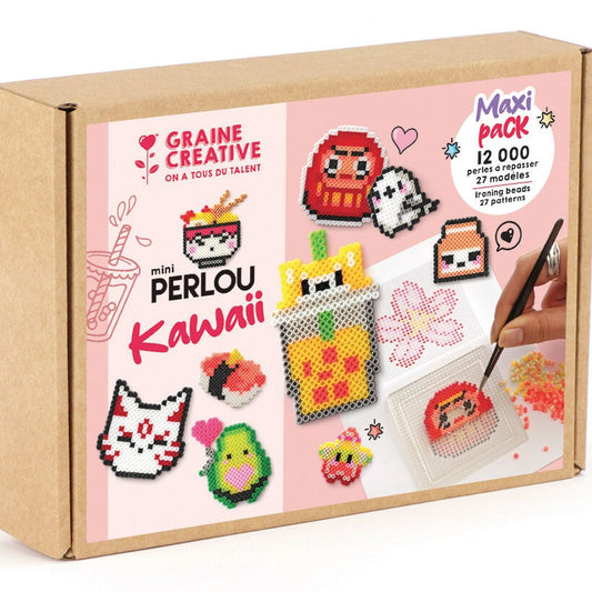 Kit Mini Perlou Japon – Perles à Repasser Kawaï Inspirées du Japon GRAINE CREATIVE