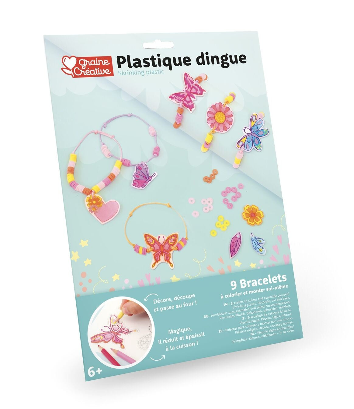Kit Plastique Dingue Bracelets – Créez 8 Bracelets DIY Colorés GRAINE CREATIVE