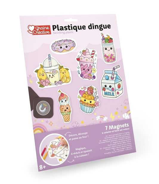 Kit DIY pour créer des magnets kawaii en plastique dingue