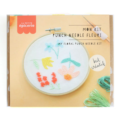 Kit Punch Needle Fleuri La Petite Épicerie décoration murale DIY