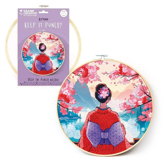 Kit Punch Needle Kimono Japonais – Broderie Relief DIY Graine Créative GRAINE CREATIVE