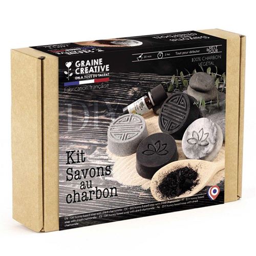 Kit DIY pour fabriquer des savons au charbon actif