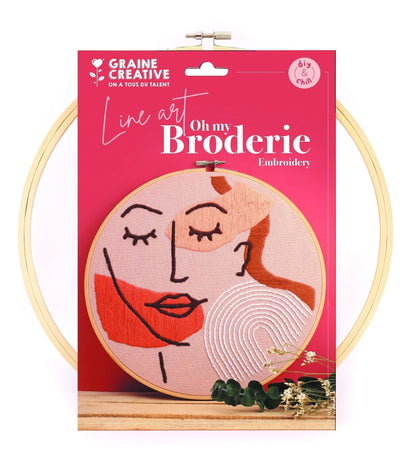 Kit broderie Visage Line Art Graine Créative