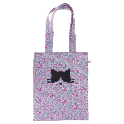 Kit Couture DIY Tote Bag Enfant “Chat” – Sac Liberty Personnalisé à Coudre Com'1 Idée