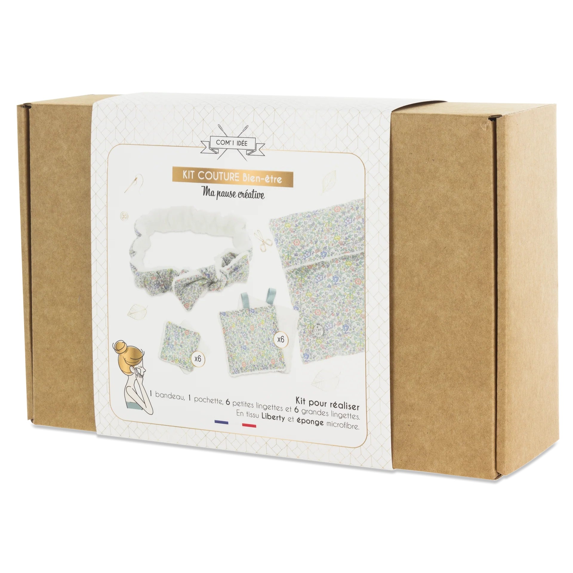 Kit Couture Bien-Être “Liberty Katie & Millie” – Bandeau & Lingettes Lavables DIY Com'1 Idée