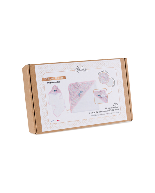 Kit couture cape de bain bébé Zélie – Cape Ourson naissance 0-12 mois Com'1 Idée
