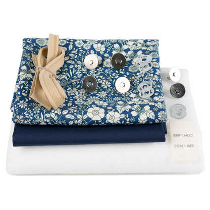 Kit couture pochette liseuse Victor – Étui fleuri rembourré pour Kindle & liseuse 6’’/7’’ Com'1 Idée