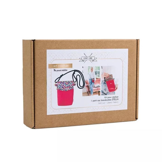 Kit Couture Petit Sac Bandoulière “Stella” – Sac Liberty & Simili Cuir DIY Com'1 Idée