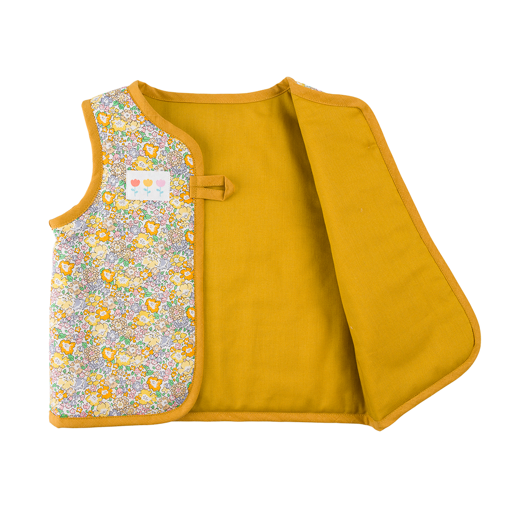 Kit couture gilet berger fille Apolline – Gilet sans manches Liberty enfan Com'1 Idée