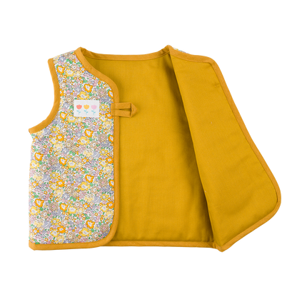 Kit couture gilet berger fille Apolline – Gilet sans manches Liberty enfan Com'1 Idée