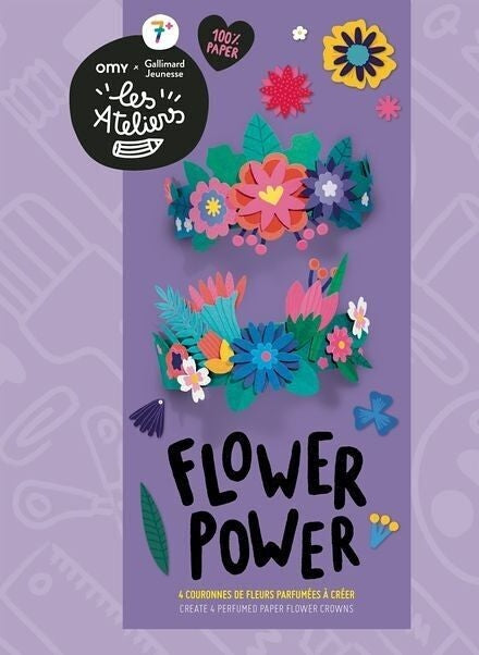 FLOWER POWER – Kit créatif 4 couronnes de fleurs à assembler dès 7 ans | OMY x Gallimard les Ateliers OMY & Gallimard Jeunesse