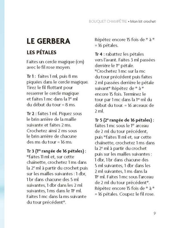 Ma Box Crochet DIY Bouquet Champêtre – Kit créatif fleurs en crochet débutant Editions Marabout