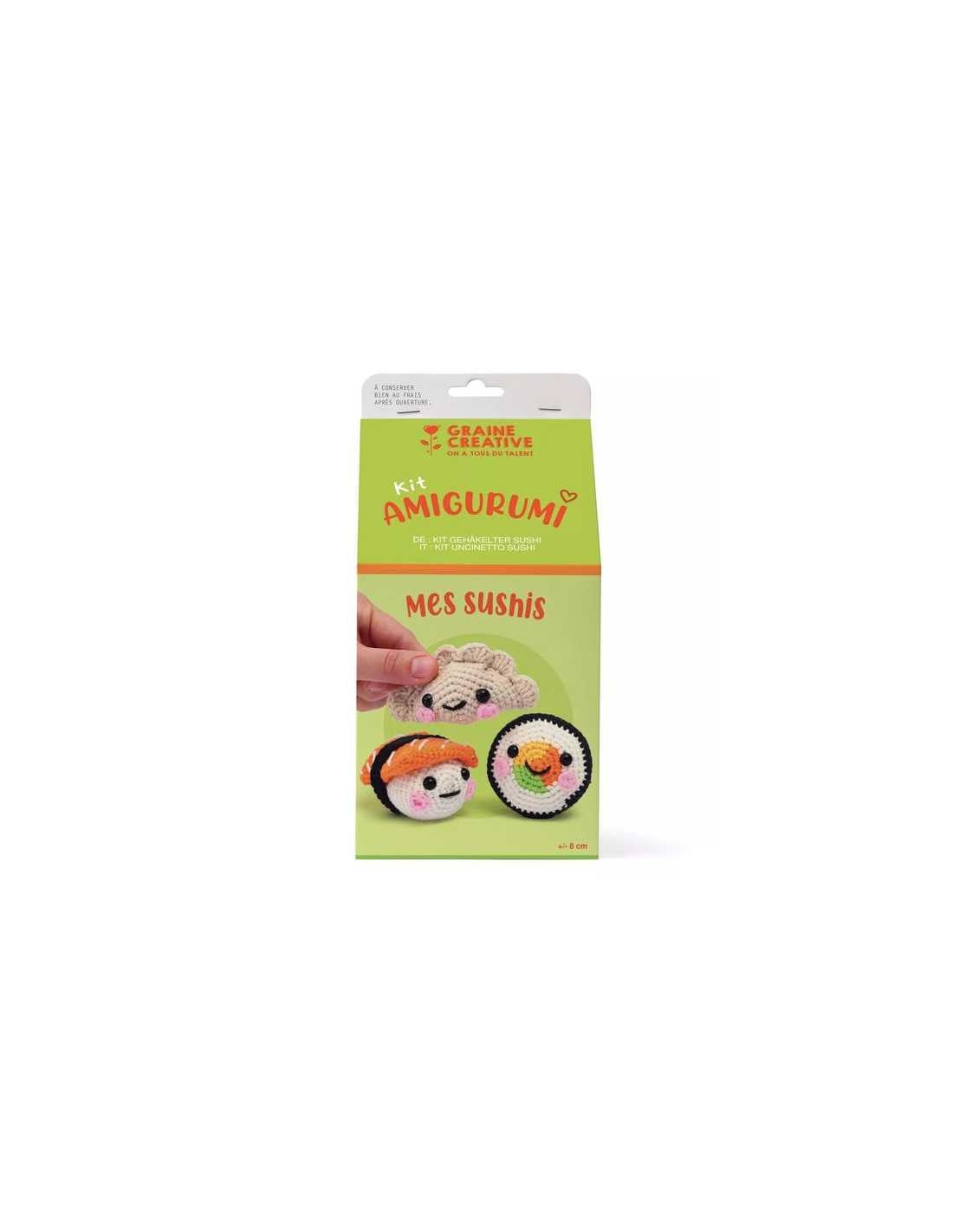 Kit Amigurumi Mes Sushis – Coffret Crochet Kawaii Graine Créative GRAINE CREATIVE
