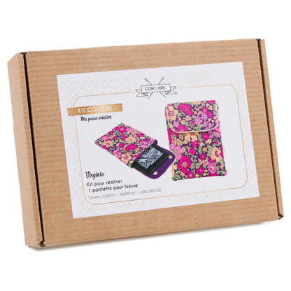 Kit liseuse Virginia – Kit couture pochette liseuse Liberty Fabric Com'1 Idée