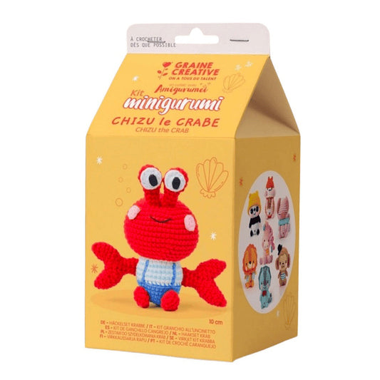 Kit Minigurumi “Chizu le Crabe” – Amigurumi Crochet Kawaii DIY GRAINE CREATIVE
