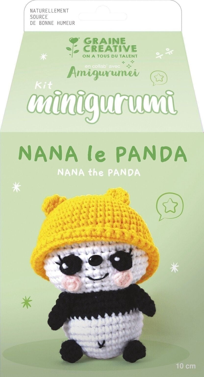 Kit Minigurumi “Nana le Panda” – Amigurumi Panda au Crochet DIY GRAINE CREATIVE