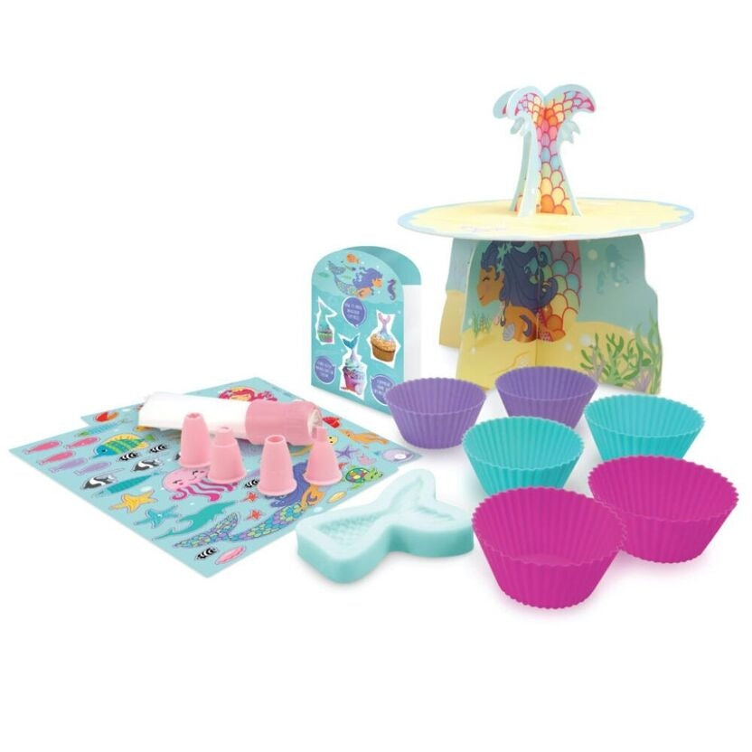 Coffret d’activités Cupcake Sirène – Kit pâtisserie créatif enfant BoxCanDIY