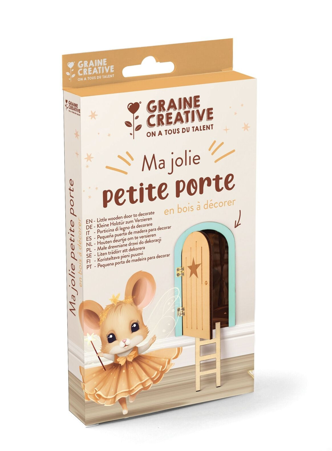 Kit Ma Jolie Petite Porte pour Petite Souris – Rituel Magique DIY en Bois GRAINE CREATIVE