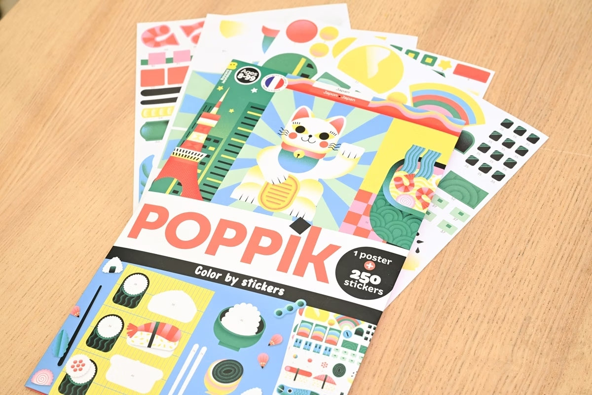 Poster Créatif JAPON + 270 Stickers – Activité Créative dès 8 ans poppik