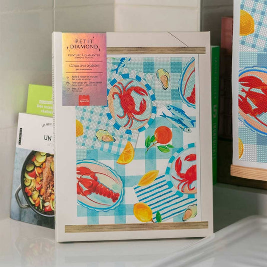 Coffret Petit Diamond – Citrus and Lobster Kit Diamond Painting estival et relaxant LA PETITE EPICERIE