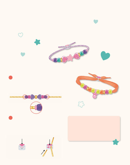 Deux liens métallisés brillants avec embouts pour création de bracelets enfant