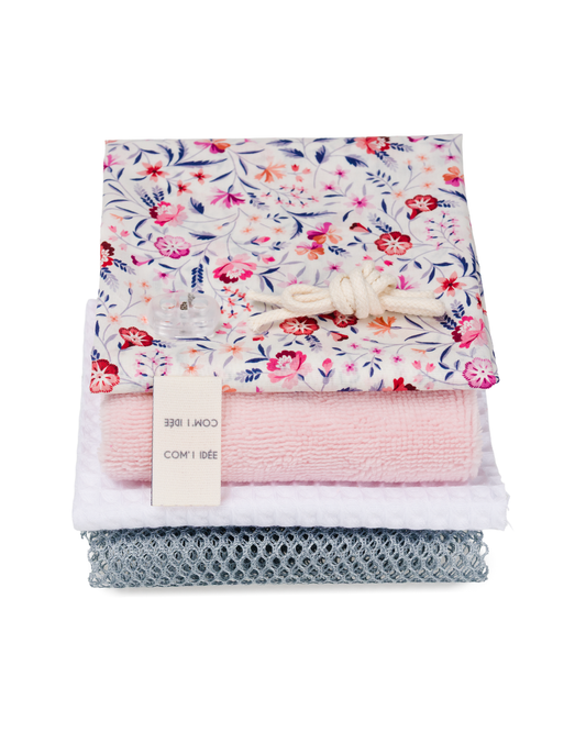 Kit couture lingettes lavables Fanny – Liberty Fabrics & zéro déchet Com'1 Idée