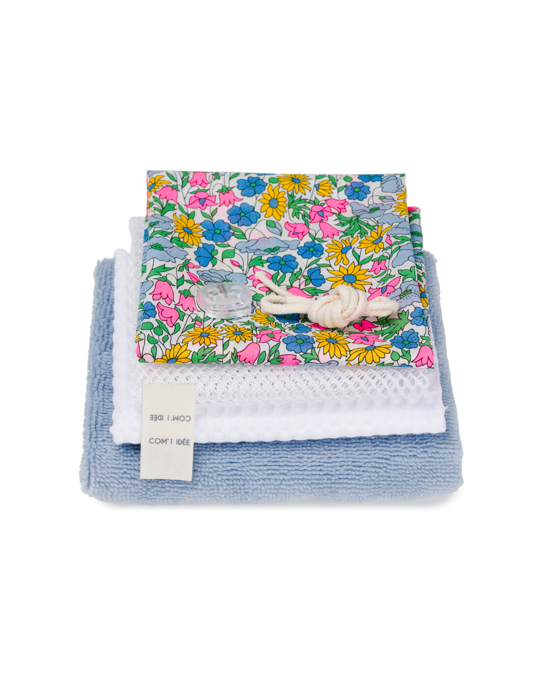 Kit Couture Lingettes Lavables Cœur & Filet Amélie – DIY Zéro Déchet Liberty Com'1 Idée