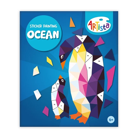 Livre Sticker Painting Océan – Activité Créative Autocollants pour Enfants Artista