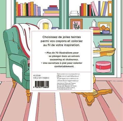 Lecture cosy – Livre de coloriage cocooning et détente Editions Marabout